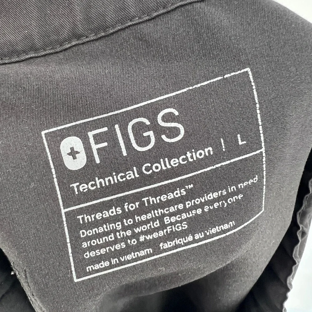 FIGS Men's Pisco Basic Scrub Pants Black Size L Nursing Doctor‎ Hospital Clinic